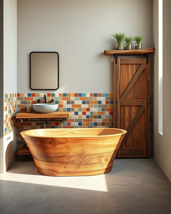 sustainable upcycled bathroom design