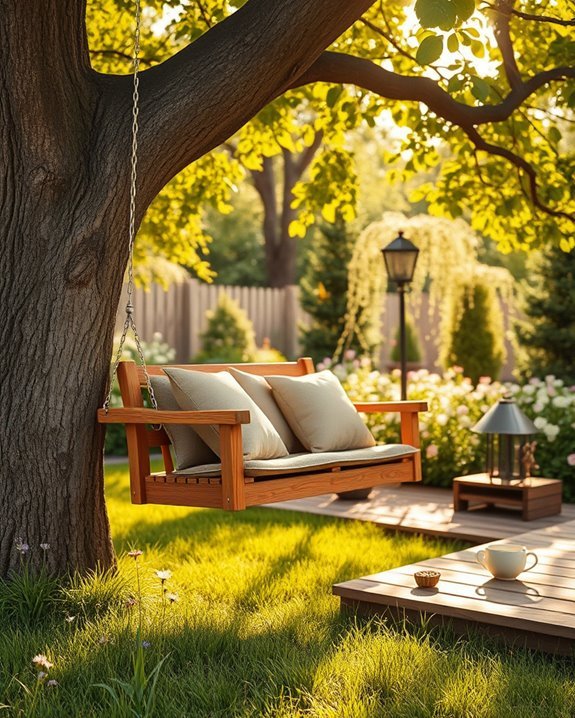 swinging safely in nature