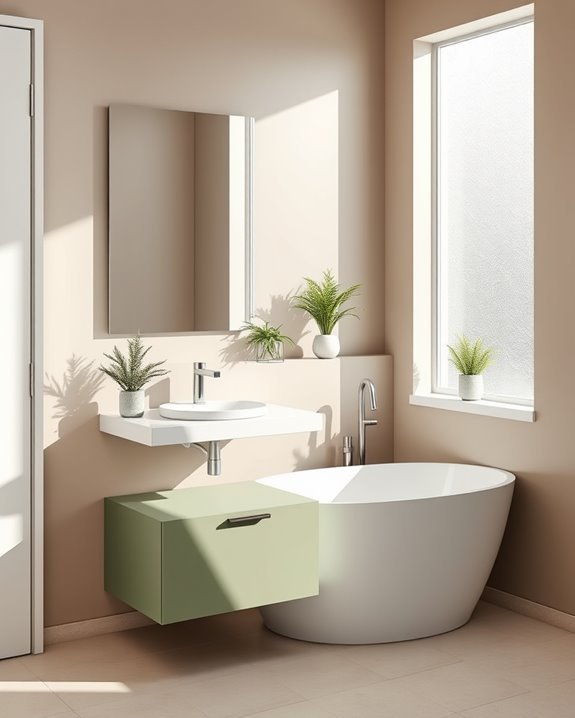 taupe and green harmony