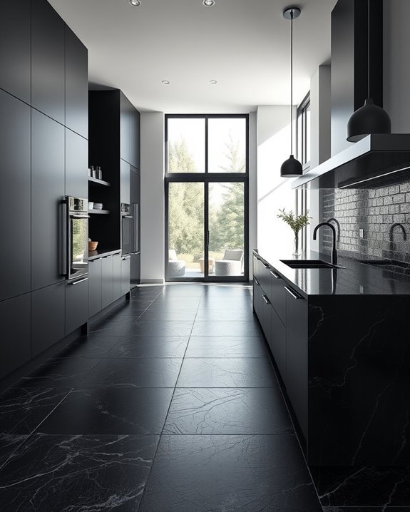 textured black stone elegance