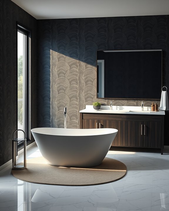 textured black wallpaper elegance