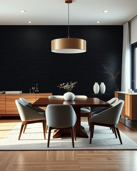 textured black wood elegance