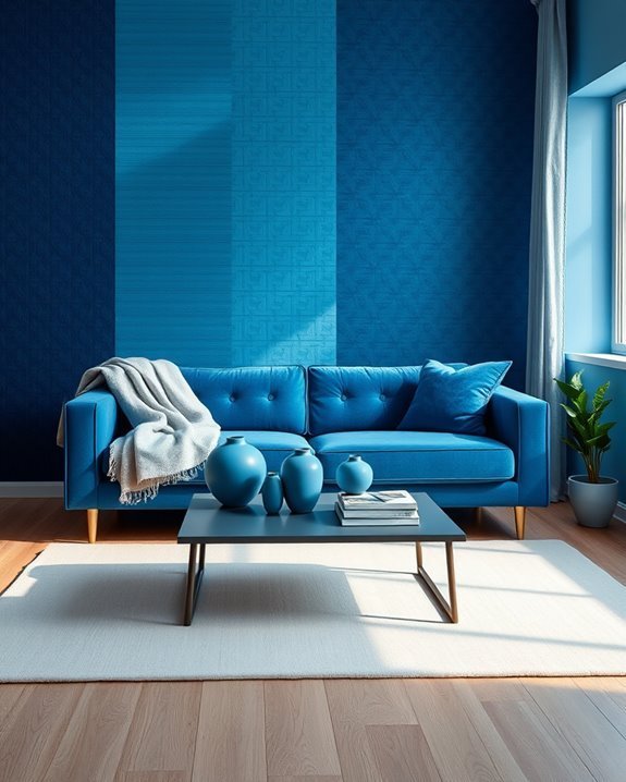 textured blue wallpaper styles