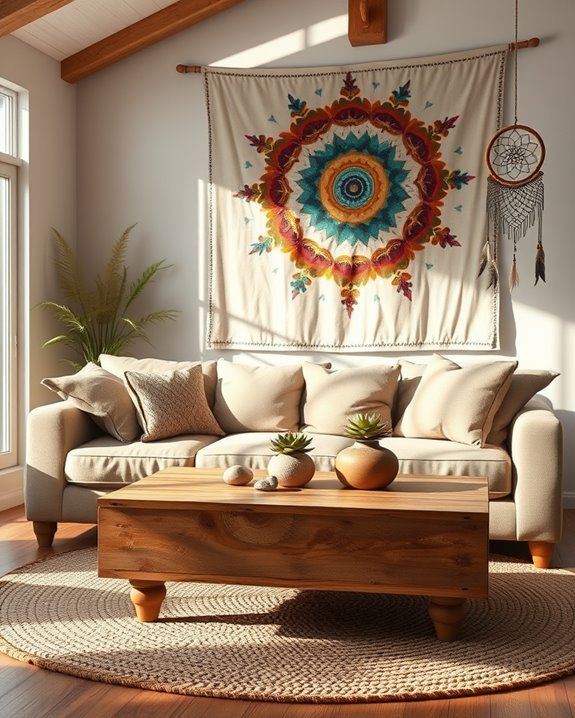 textured boho decor elements