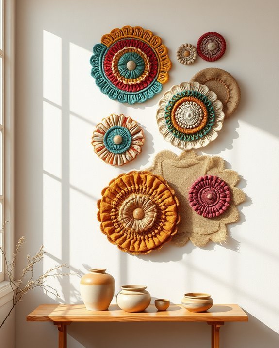 textured boho textile layers