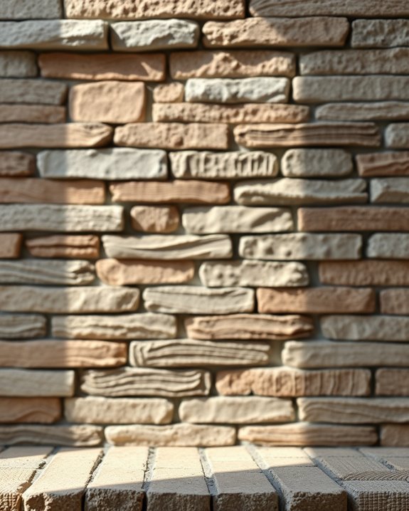 textured brick adds dimension