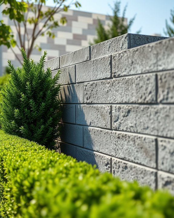 textured cinder block walls