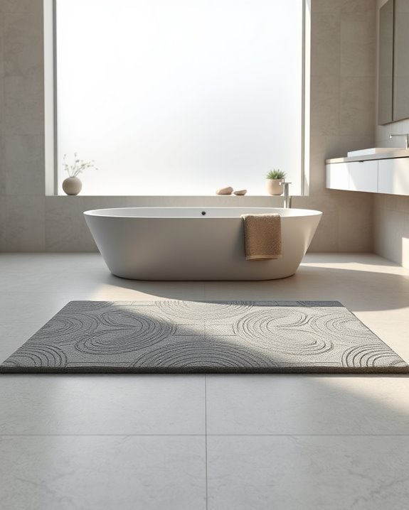 textured concrete bath mat