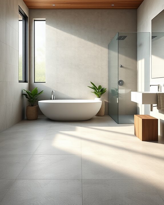 textured concrete spa ambiance