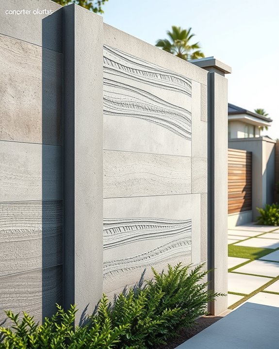 textured concrete wall finishes