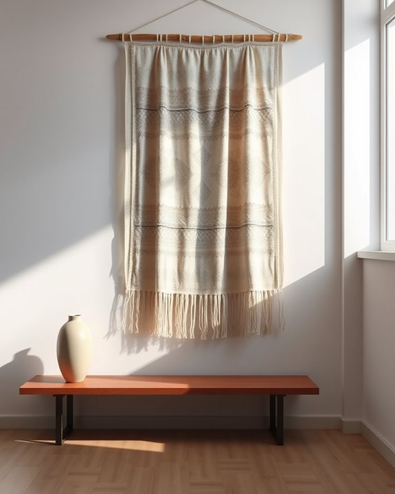 textured fabric wall decor