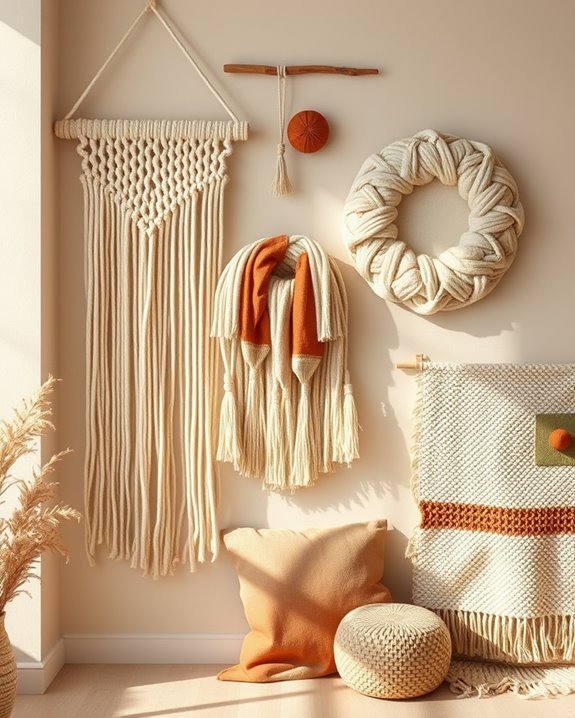 textured fabric wall decor