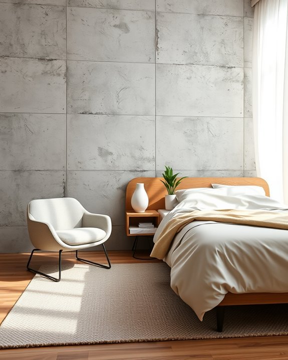 textured finishes enhance bedroom design