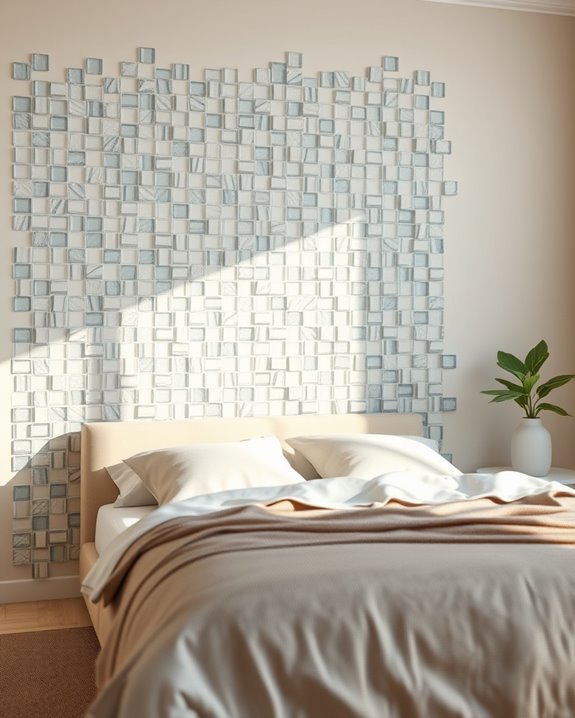 textured glass mosaic tiles