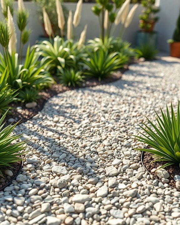 textured gravel enhances aesthetics