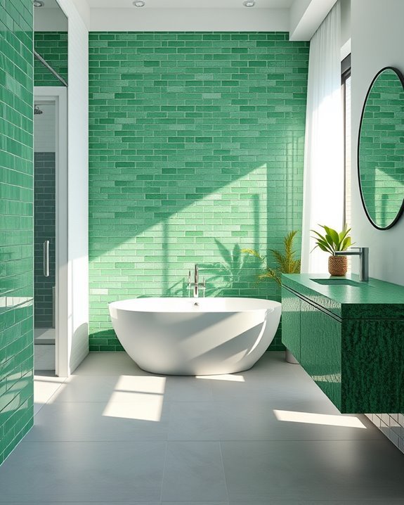 textured green and white