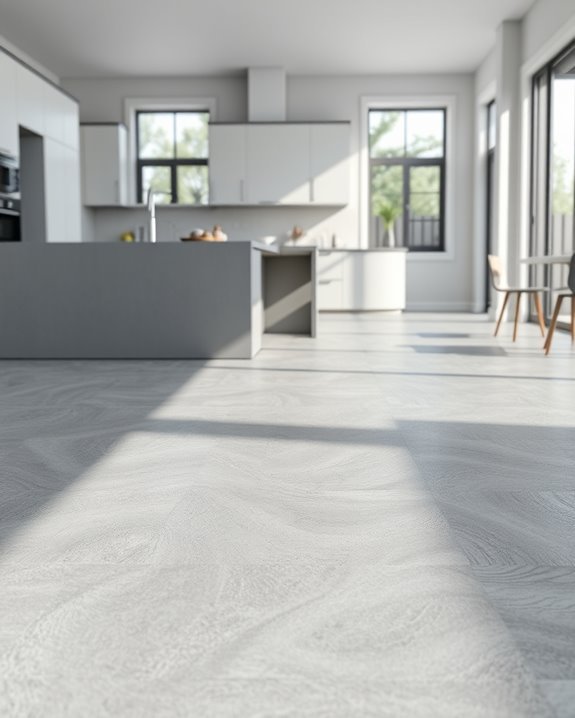 textured grey kitchen tiles