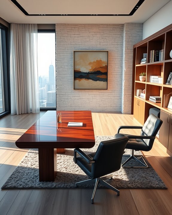 textured office design elements