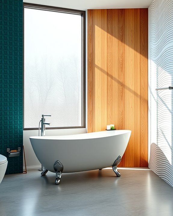textured panels for bathrooms