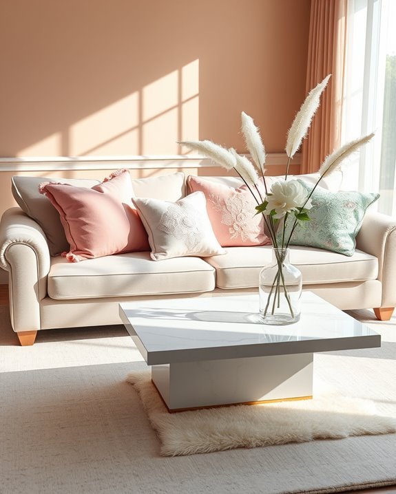 textured patterned colorful pillows