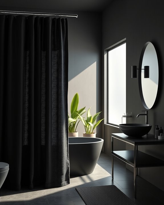 textured shower curtain elegance
