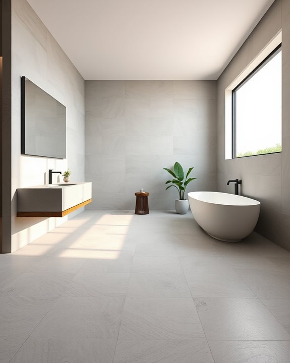 textured tiles enhance depth