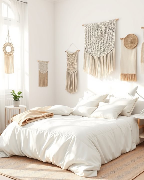 textured wall hangings enhance aesthetics