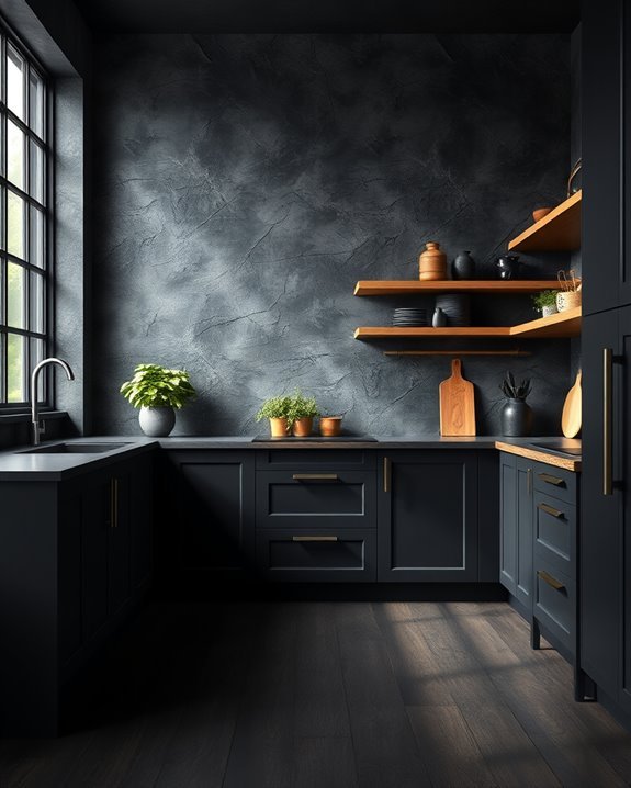 textured wallpaper and paneling