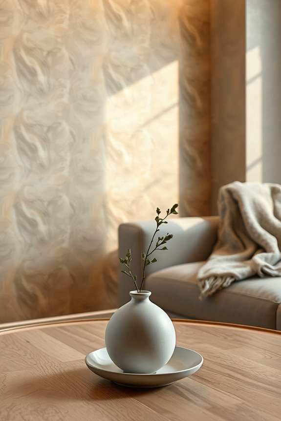 textured wallpaper with lighting