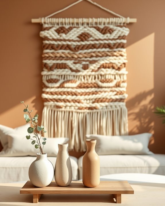 textured woven wall decor