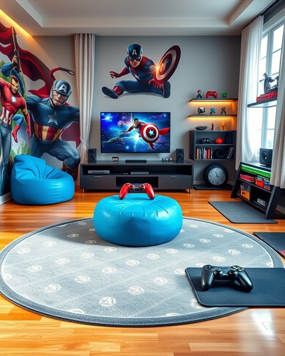 themed avengers gaming corner