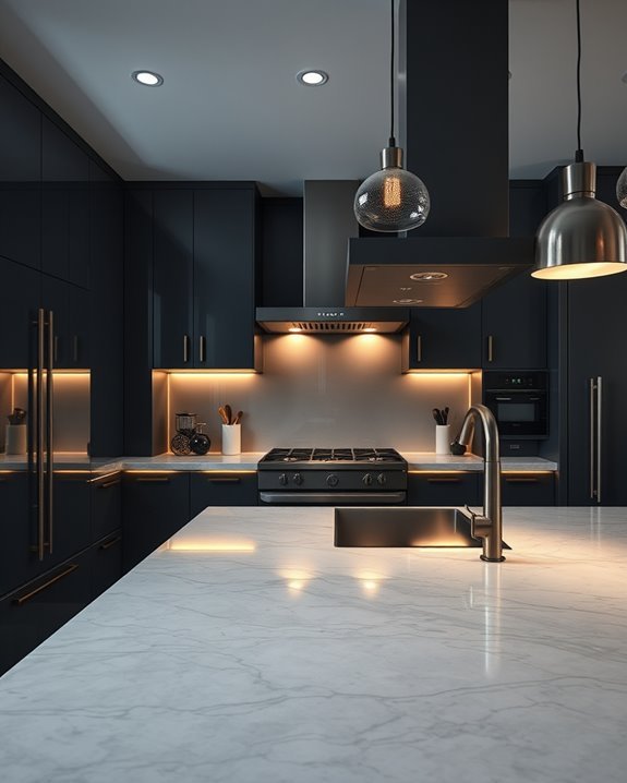 thoughtful layered kitchen lighting