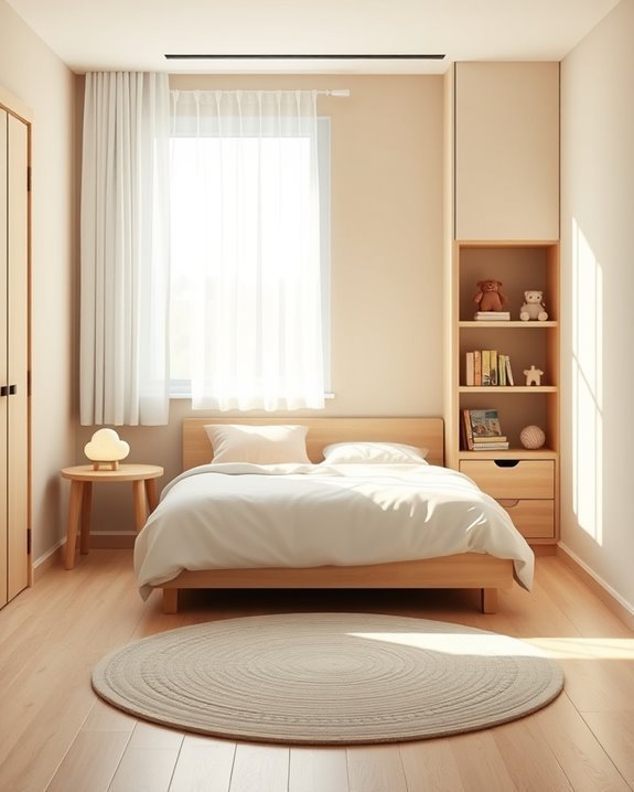 thoughtful minimalist child room