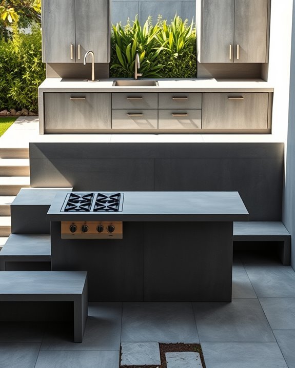 tiered outdoor kitchen design