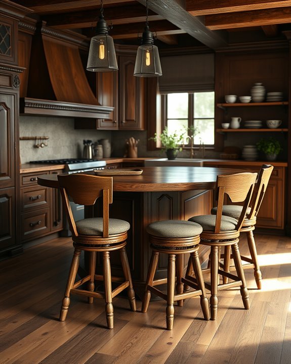 timeless bar stools enhance kitchens