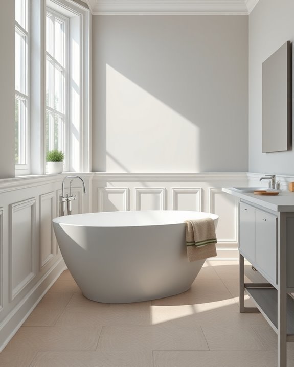 timeless bathroom wainscoting elegance