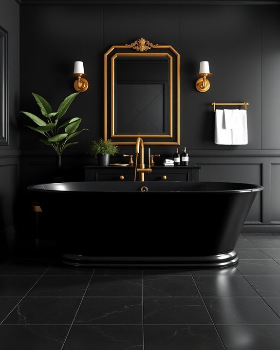 timeless black and brass elegance