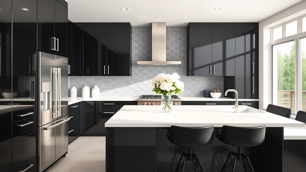 timeless black and white kitchens