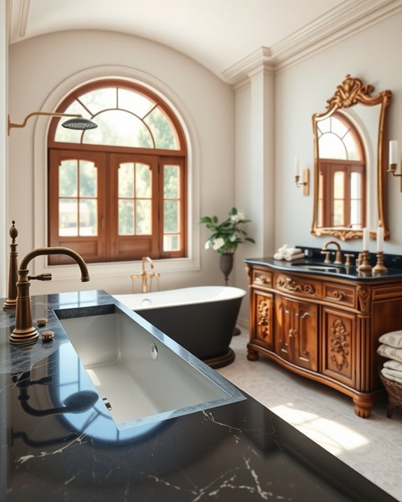 timeless black granite elegance