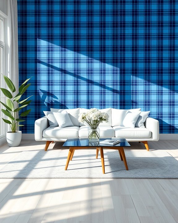 timeless blue plaid elegance