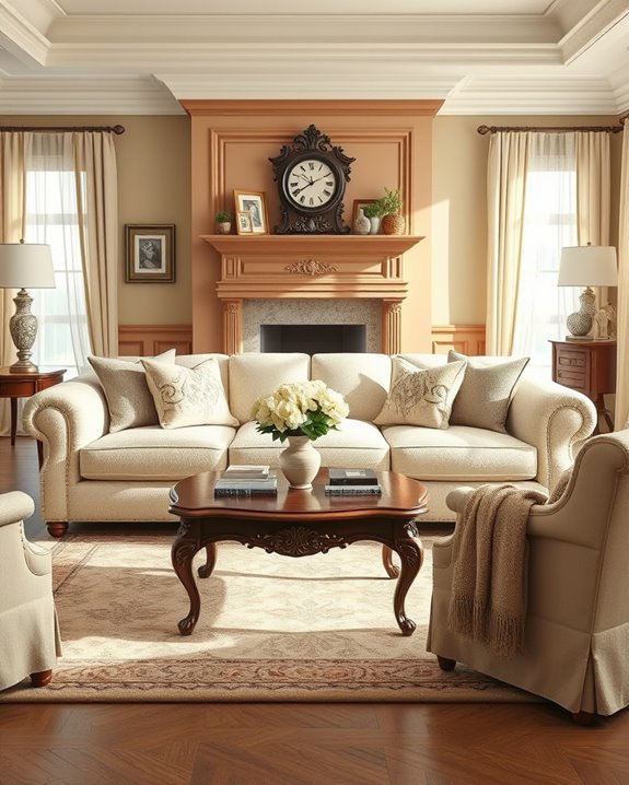 timeless cream sofa elegance