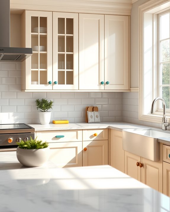 timeless cream vibrant hardware