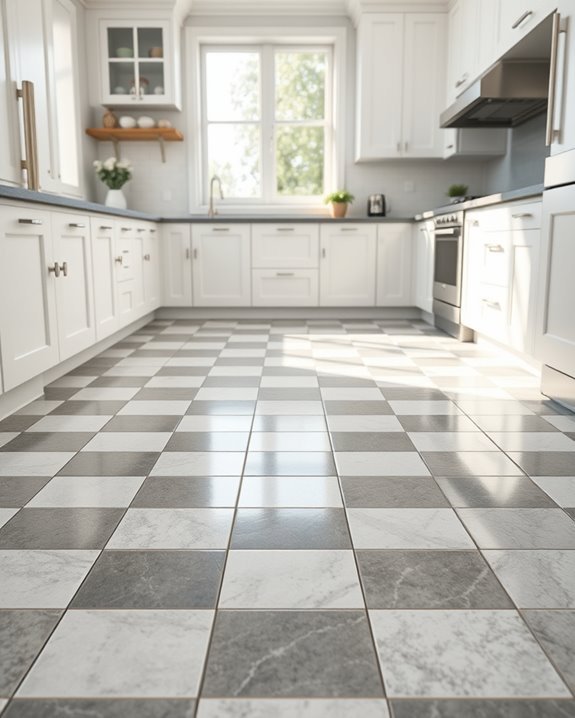 timeless grey checkerboard elegance