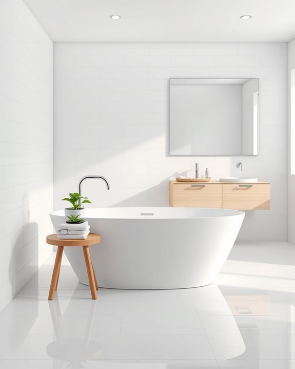 timeless large white tiles