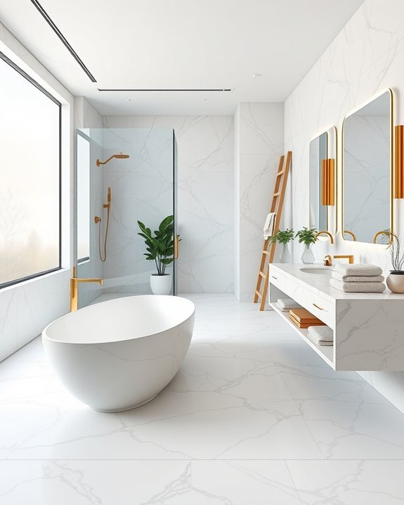 timeless marble bathroom elegance