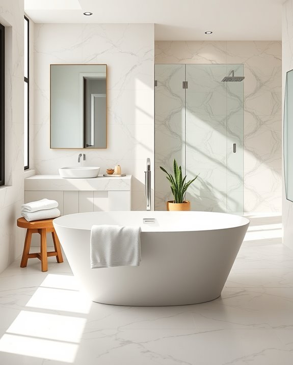 timeless marble bathroom elegance