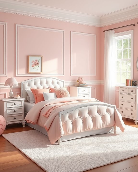timeless pink and white elegance