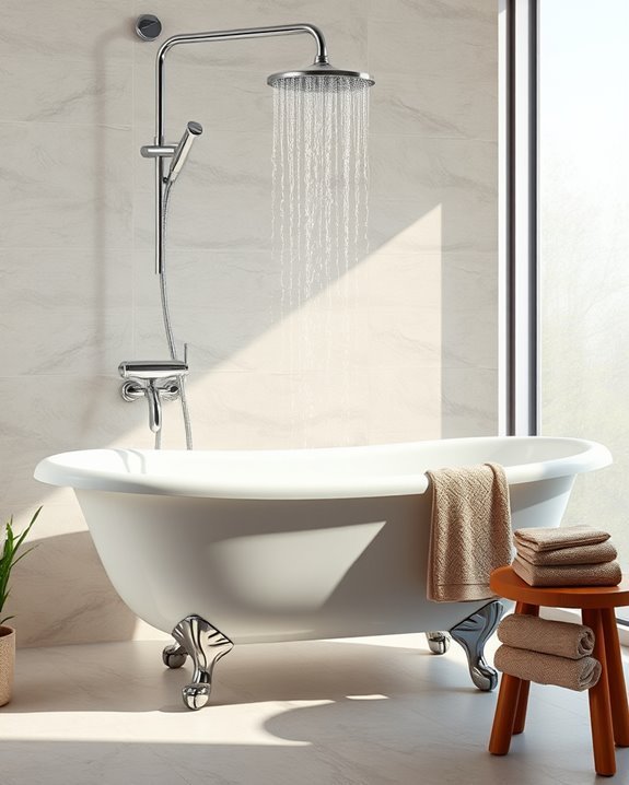 timeless vintage bathtub shower