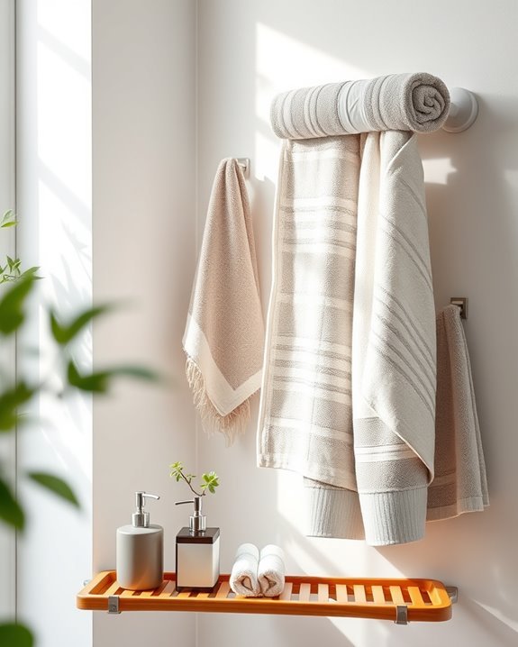 towel arrangements as art
