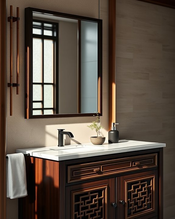 tranquil asian inspired bathroom design